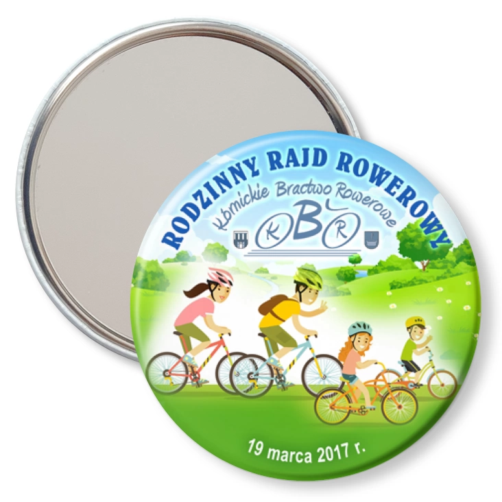 przypinka lusterko Rodzinny Rajd Rowerowy