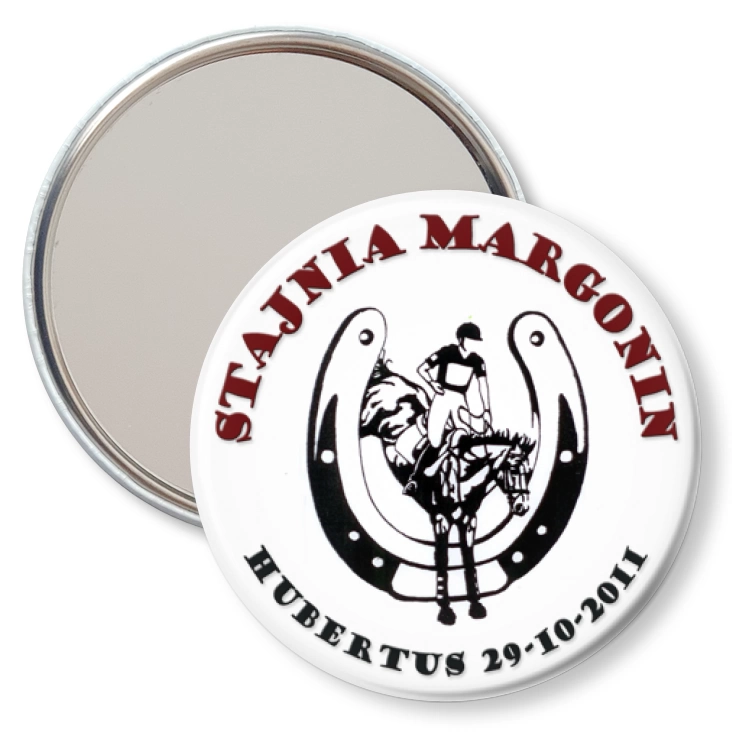 przypinka lusterko Stajnia Margonin - Hubertus 2011
