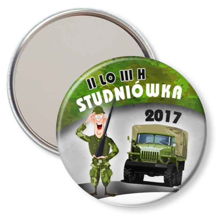 przypinka lusterko Studniówka -  II LO III H