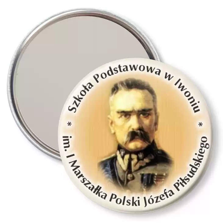 przypinka lusterko Szkoła Podstawowa im. Józefa Piłsudskiego w Iwoniu