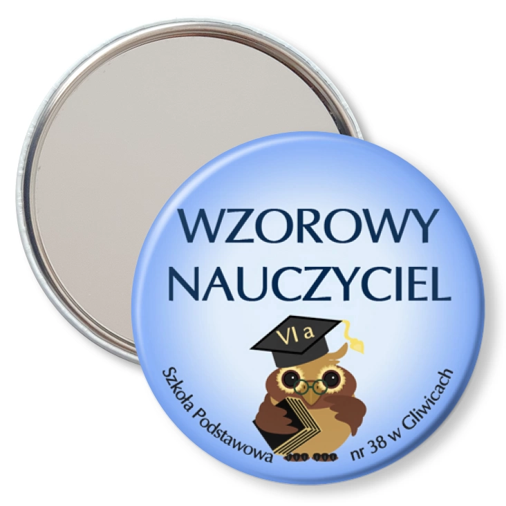 przypinka lusterko Szkoła Podstawowa w Gliwicach
