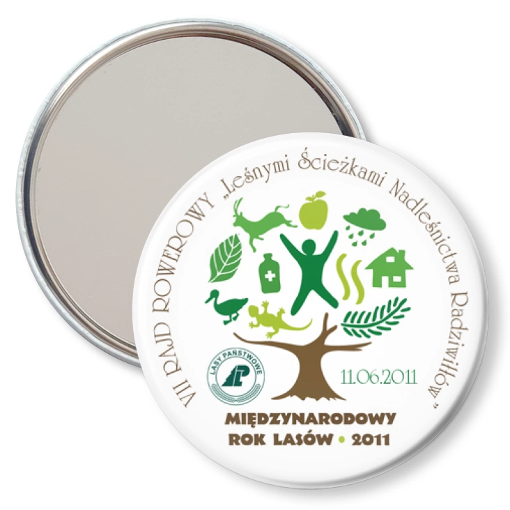 przypinka lusterko VII Rajd Rowerowy Nadleśnictwa Radziwiłłów