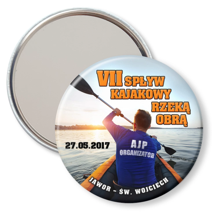 przypinka lusterko VII Spływ kajakowy rzeką Obrą