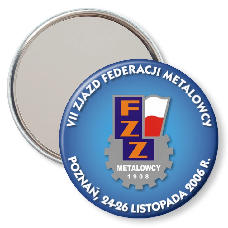 przypinka lusterko VII Zjazd Federacji Metalowych