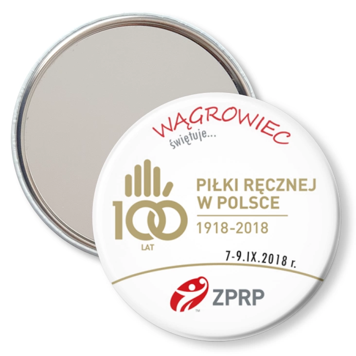 przypinka lusterko Wągrowiec na stulecie