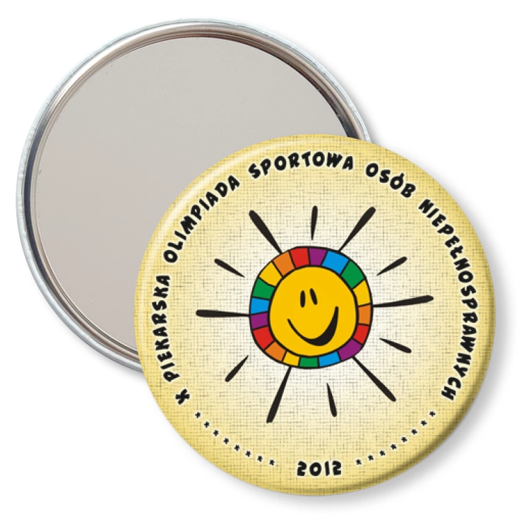 przypinka lusterko X Piearska Olimpiada Sportowa Osób Niepełnosprawnych 2012