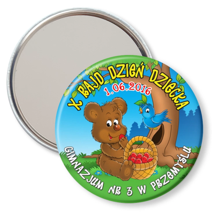 przypinka lusterko X Rajd Dzień Dziecka