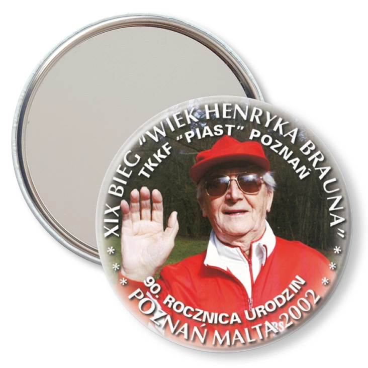 przypinka lusterko XIX Bieg Wiek Henryka Brauna