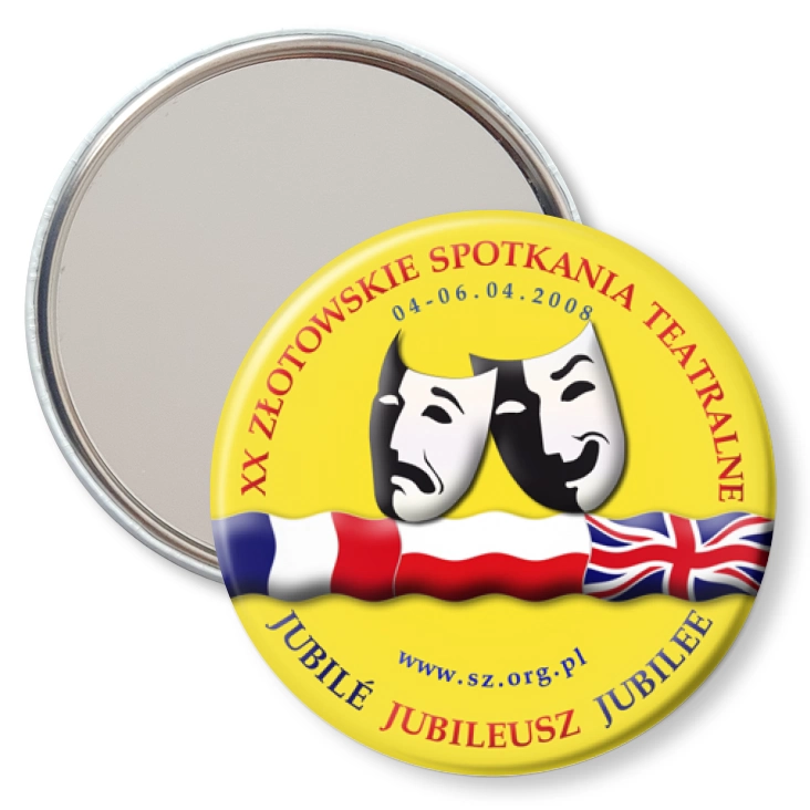 przypinka lusterko XX Złotowskie Spotkania Teatralne