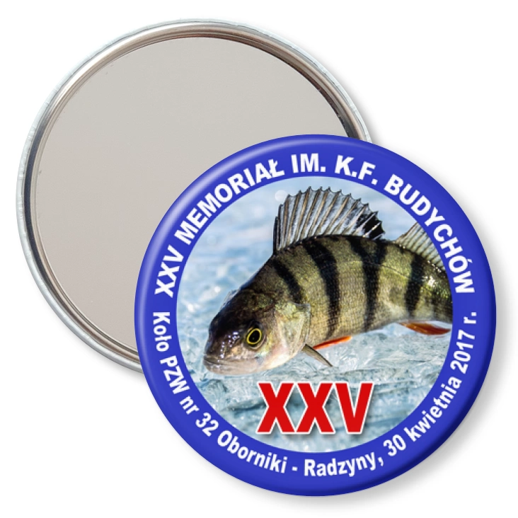 przypinka lusterko XXI Memoriał K.F. Budychów