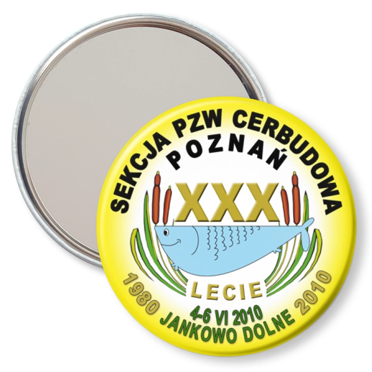 przypinka lusterko XXX-lecie PZW Cerbudowa