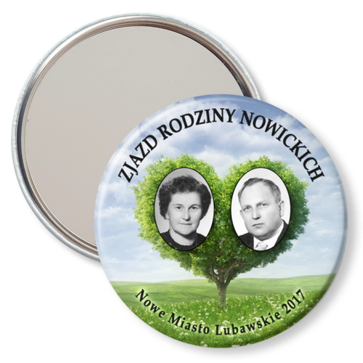 przypinka lusterko Zajazd Rodziny Nowickich