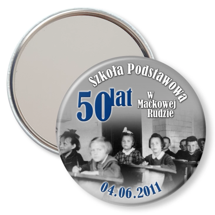 przypinka lusterko 50 lat SP w Maćkowej Rudzie
