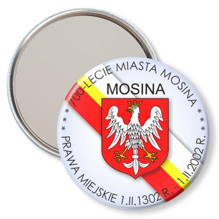 przypinka lusterko 700-lecie Miasta Mosina