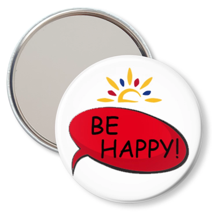 przypinka lusterko Be happy!