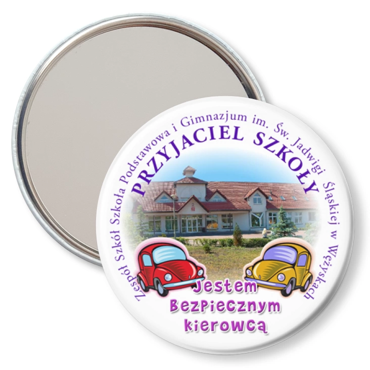 przypinka lusterko Bezpieczny kierowca