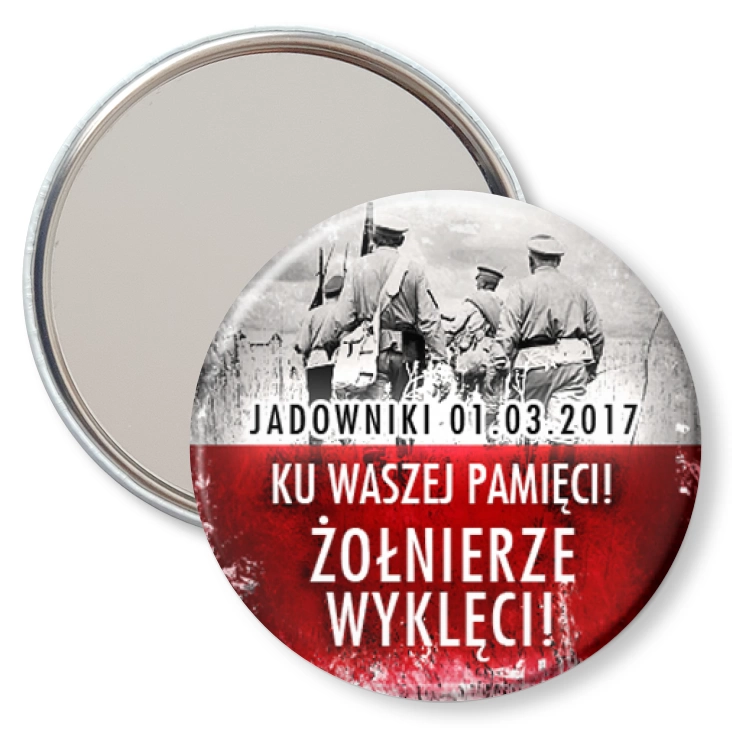 przypinka lusterko Cześć Ich pamięci! Żołnierze Wyklęci!