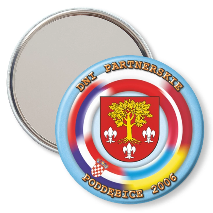 przypinka lusterko Dni partnerskie - Poddębice 2006