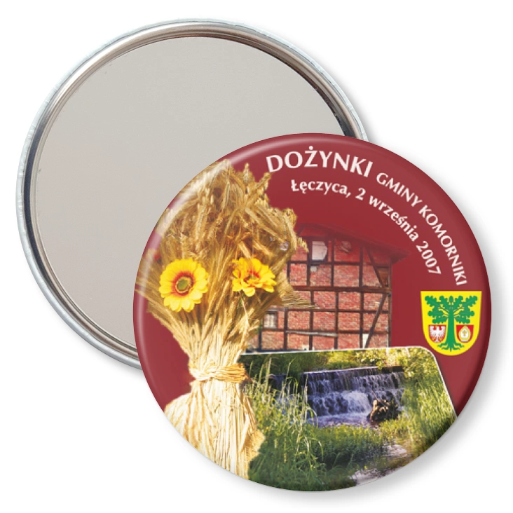 przypinka lusterko Dożynki Gminy Komorniki 2007