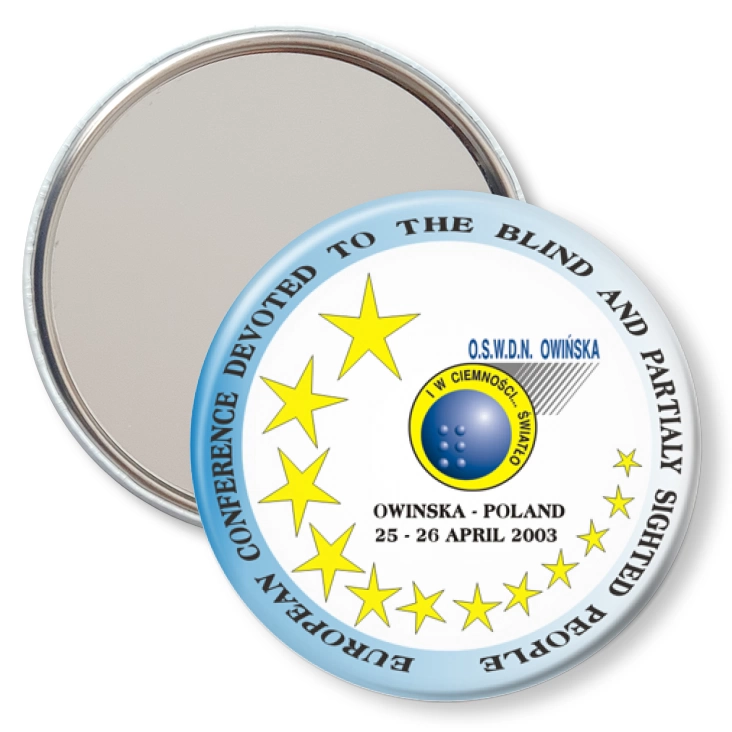 przypinka lusterko European Conference Devoted To The Blind And Partialy Sighted People