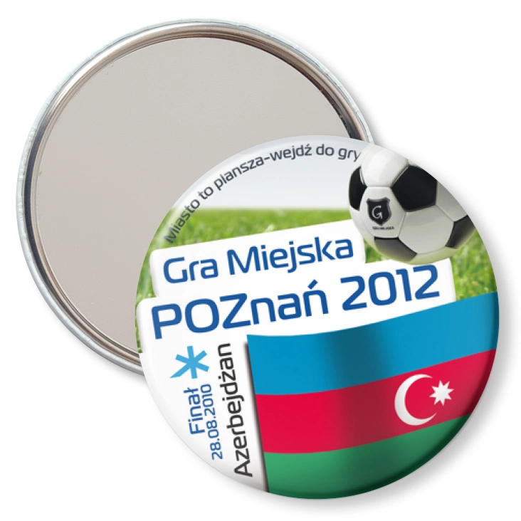 przypinka lusterko Gra Miejska - Poznań 2012 - Azerbejdżan