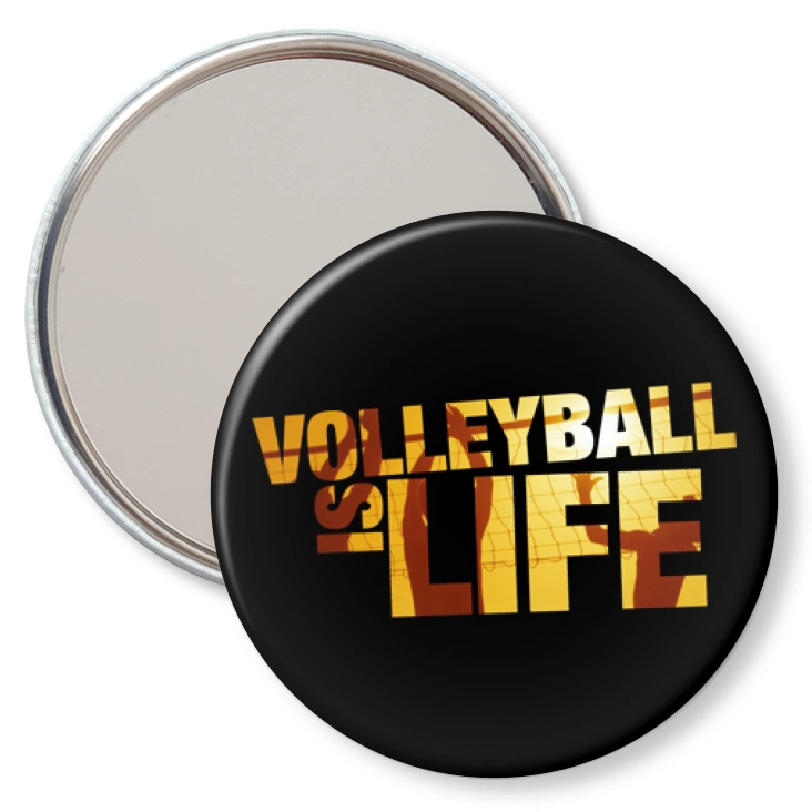 przypinka lusterko I love volleyball