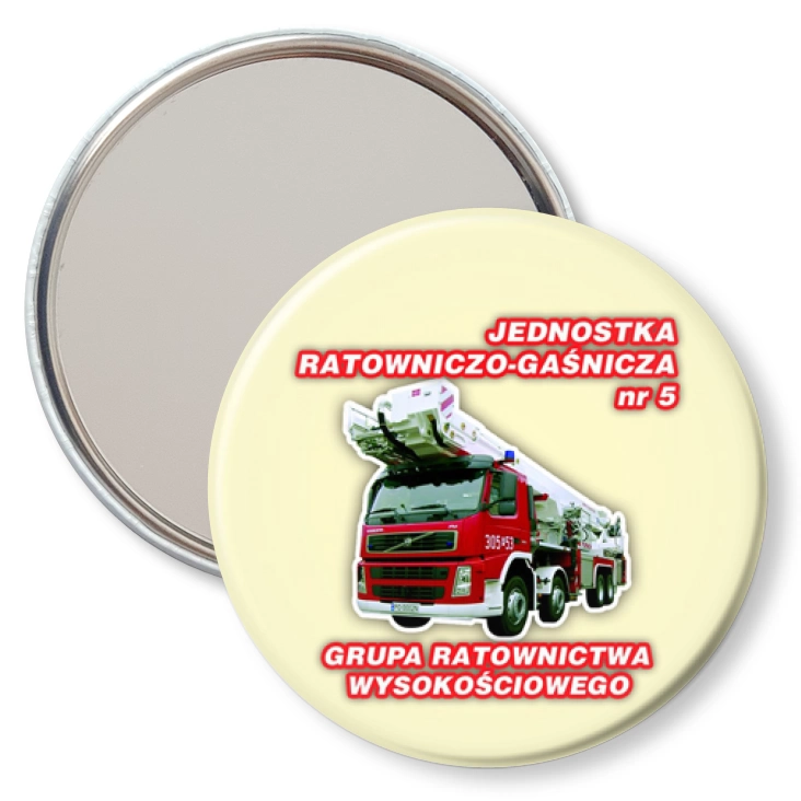 przypinka lusterko Jednostka Ratowniczo-Gaśnicza nr 5