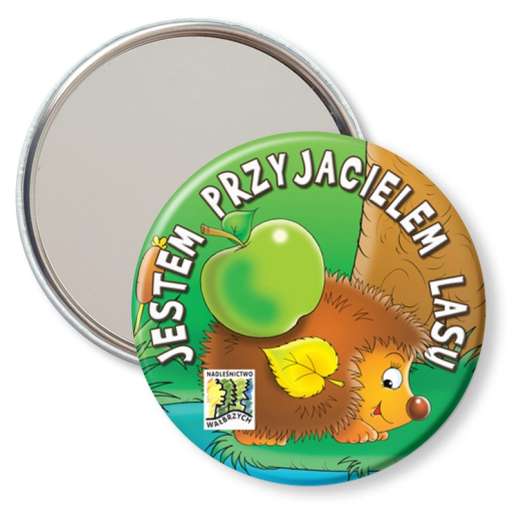 przypinka lusterko Jestem Przyjacielem Lasu
