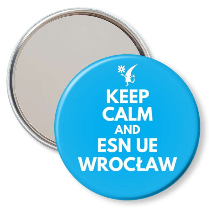 przypinka lusterko Keep calm and ESN
