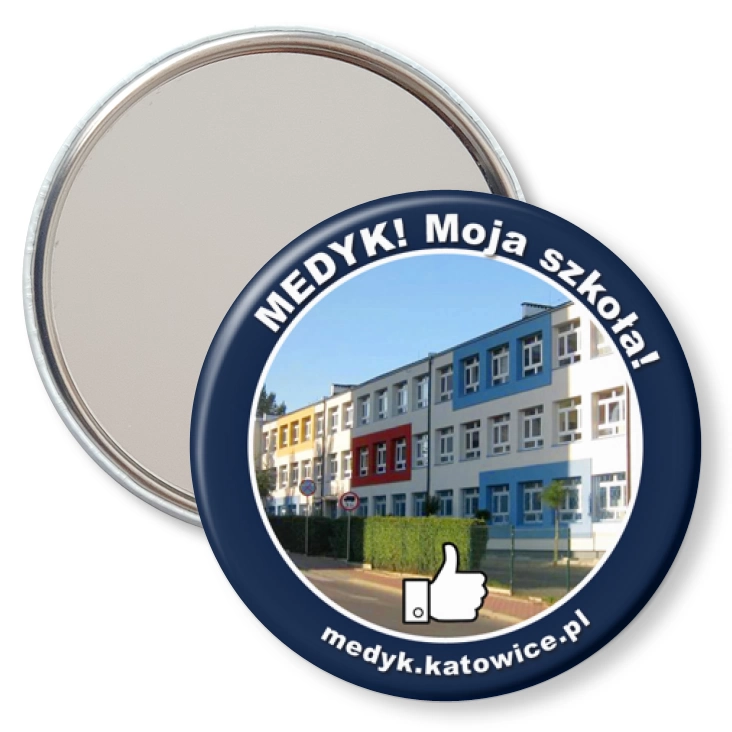 przypinka lusterko Medyk! Moja szkoła