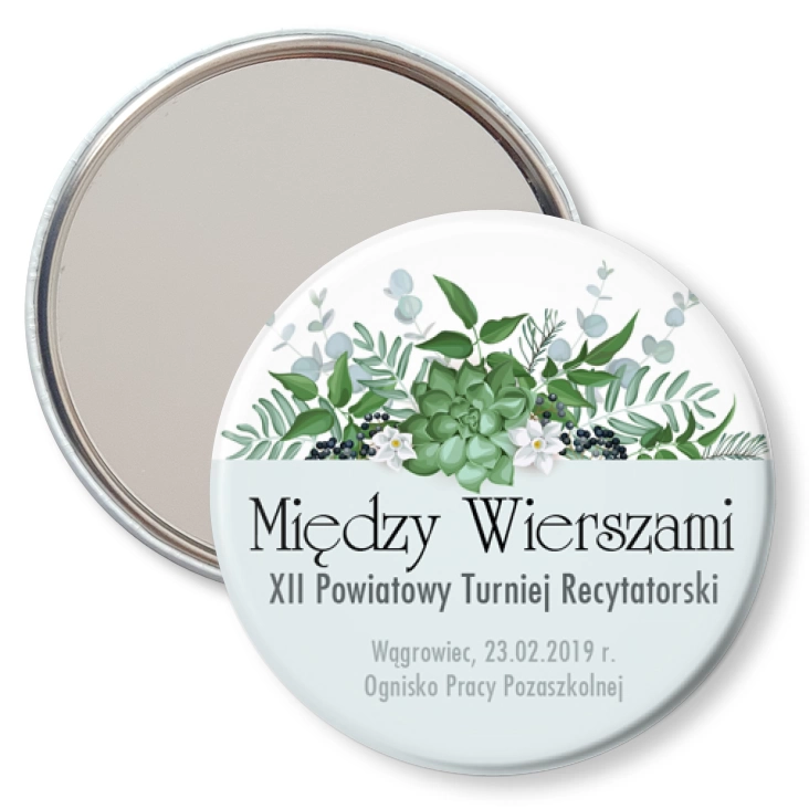 przypinka lusterko Między Wierszami 2019