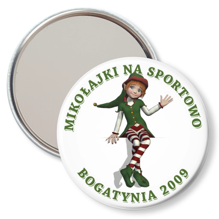przypinka lusterko Mikołajki Bogatynia B