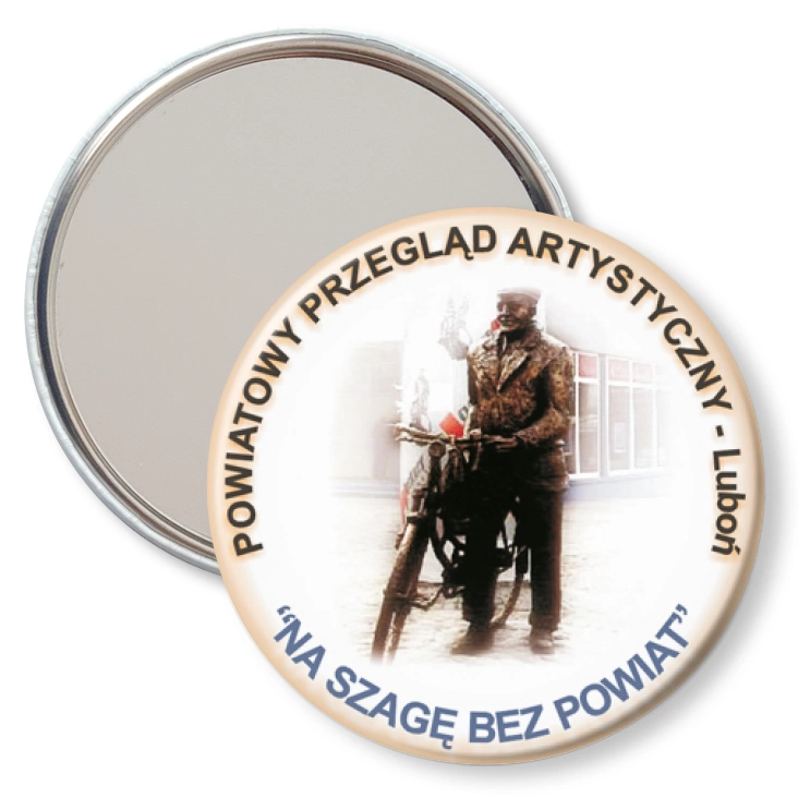 przypinka lusterko Powiatowy Przegląd Artystyczny - Luboń