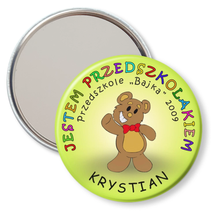 przypinka lusterko Przedszkole Bajka