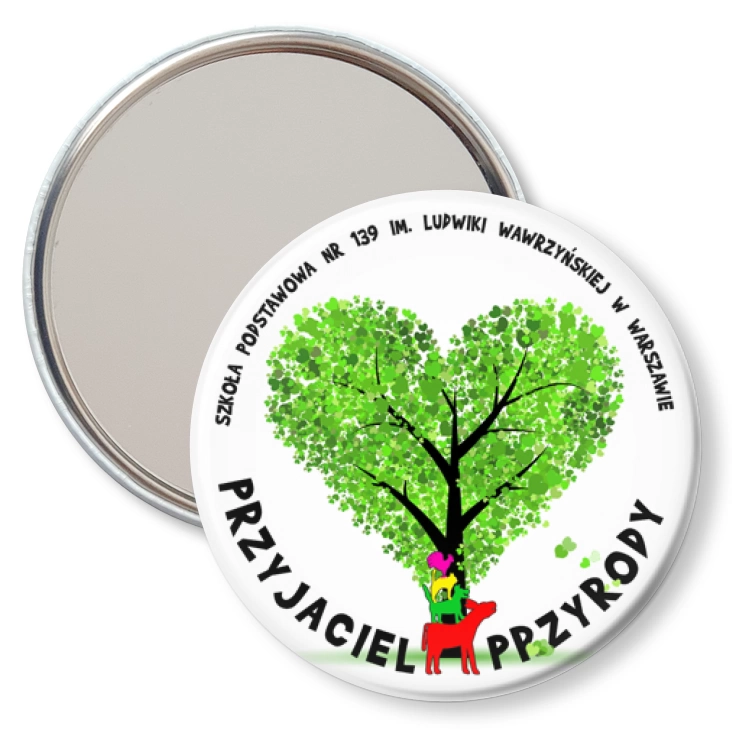 przypinka lusterko Przyjaciel Przyrody