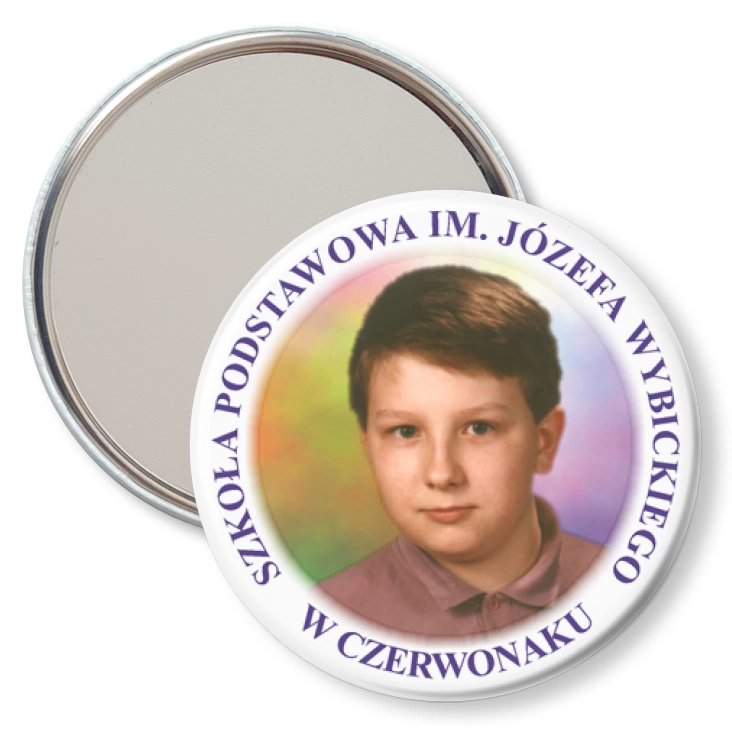 przypinka lusterko SP im. J. Wybickiego w Czerwonaku
