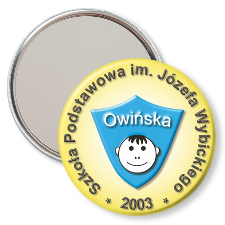 przypinka lusterko Szkoła Podstawowa w Owińskach