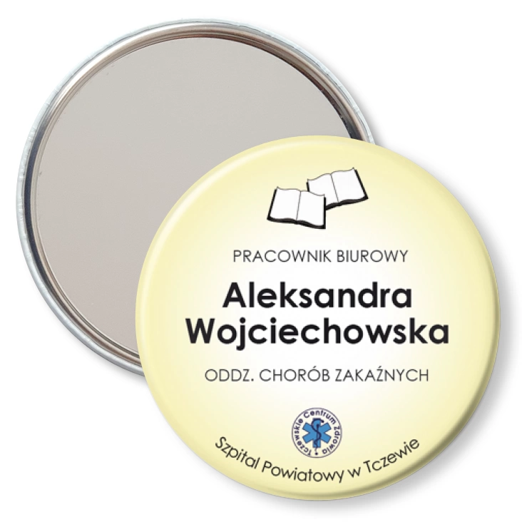przypinka lusterko Szpital Powiatowy w Tczewie - pracownik biurowy