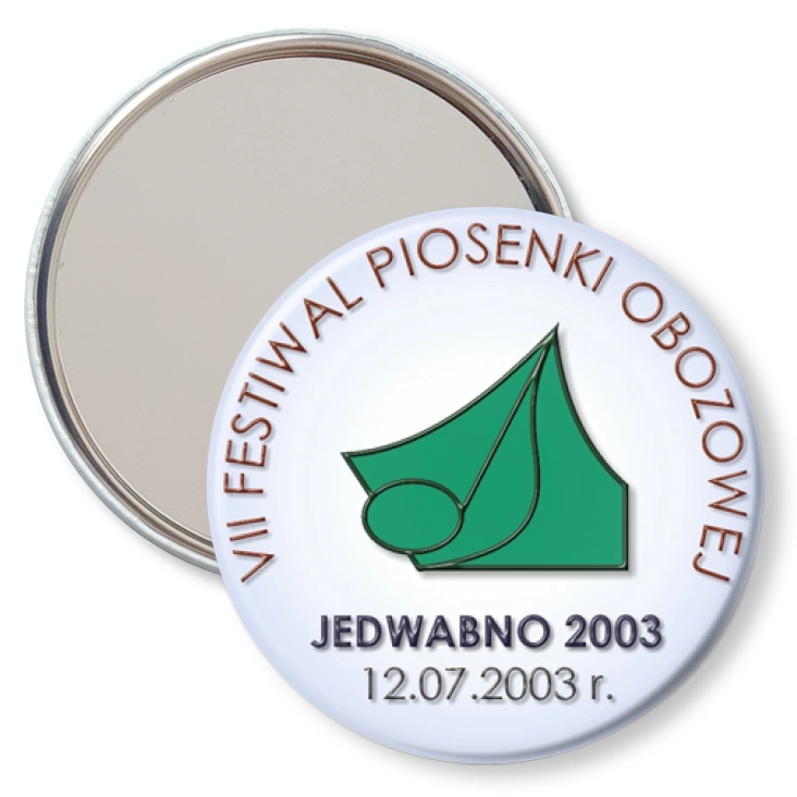 przypinka lusterko VII Festiwal Piosenki Obozowej