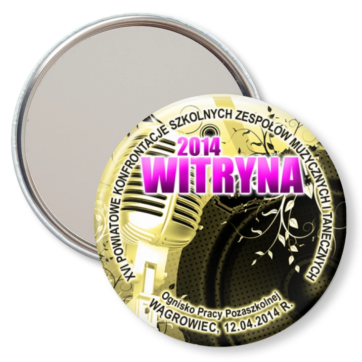 przypinka lusterko Witryna 2014