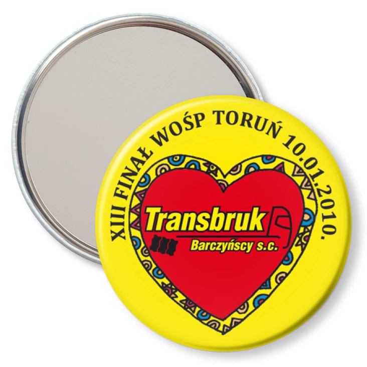 przypinka lusterko WOŚP 2010 Transbruk