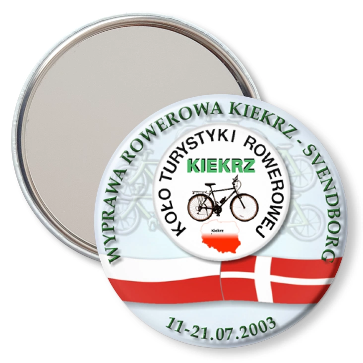 przypinka lusterko Wyprawa Rowerowa Kiekrz - Svendborg