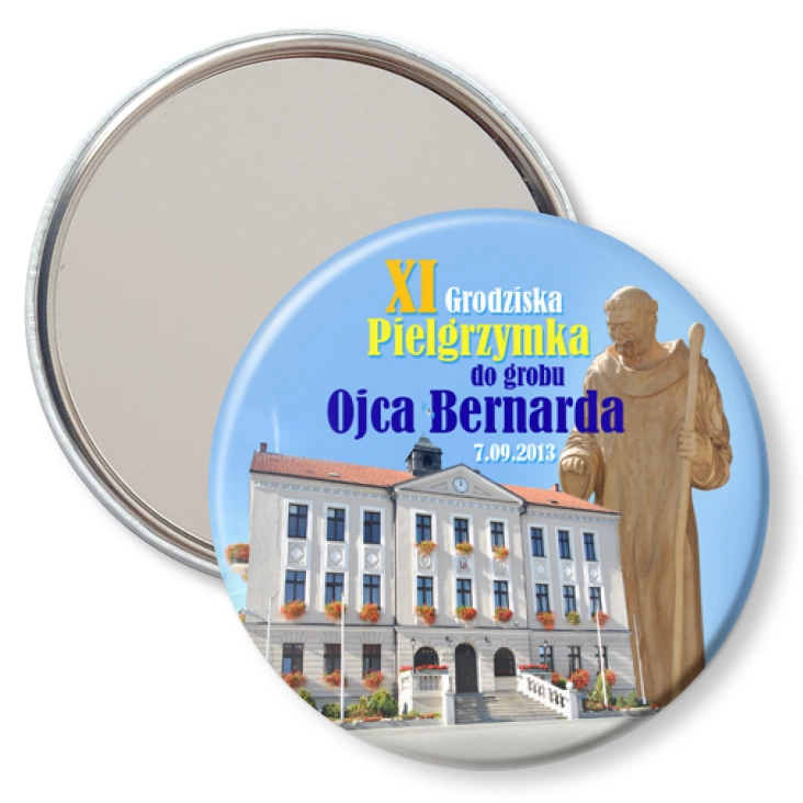 przypinka lusterko XI Grodziska Pielgrzymka do grobu Ojca Bernarda