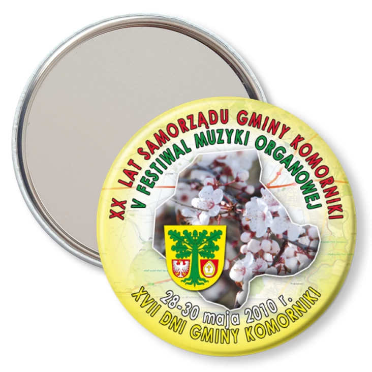 przypinka lusterko XVII Dni Gminy Komorniki