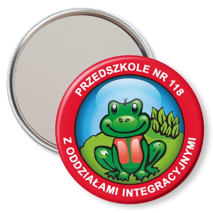 przypinka lusterko Przedszkole nr 118 z oddziałami integracyjnymi
