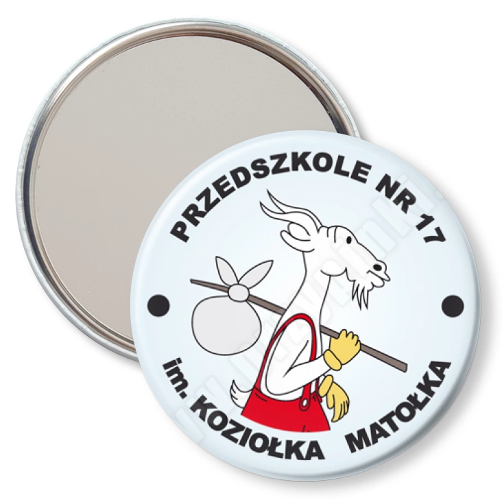 przypinka lusterko Przedszkole nr 17 im. Koziołka Matołka