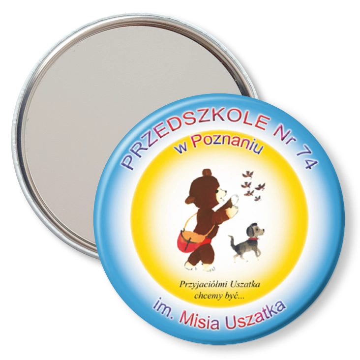 przypinka lusterko Przedszkole nr 74 w Poznaniu