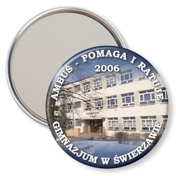 przypinka lusterko Ambuś - pomaga i ratuje