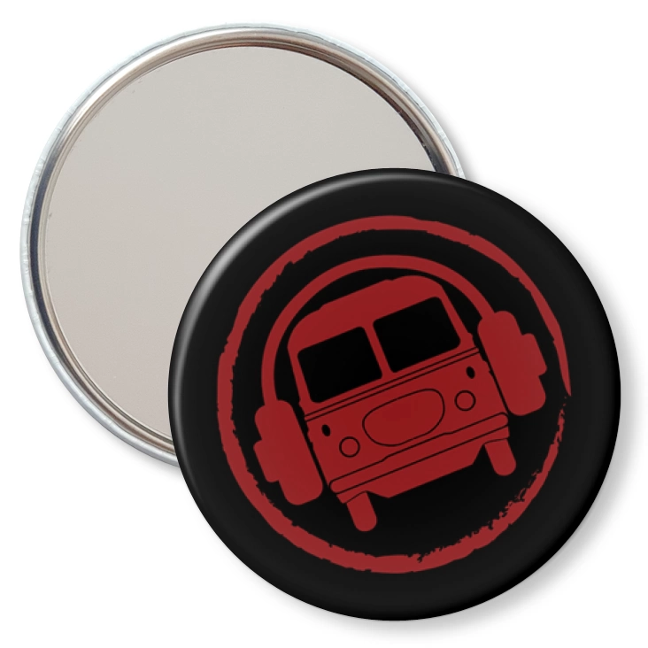 przypinka lusterko Czerwony autobus