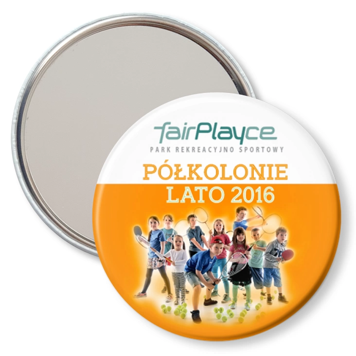 przypinka lusterko FairPlayce - Półkolonie 2016
